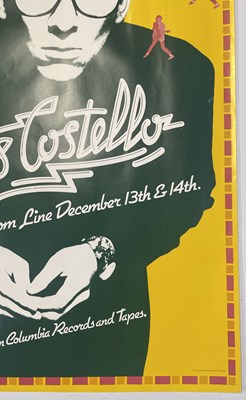 Lot 174 - ELVIS COSTELLO - 1977 'AT THE BOTTOM LINE' POSTER.
