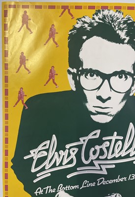 Lot 174 - ELVIS COSTELLO - 1977 'AT THE BOTTOM LINE' POSTER.
