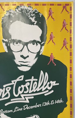 Lot 174 - ELVIS COSTELLO - 1977 'AT THE BOTTOM LINE' POSTER.