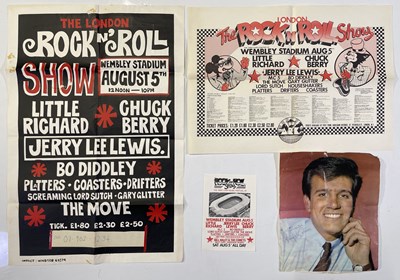 Lot 268 - ROCK N ROLL MEMORABILIA - 1972 WEMBLEY 'ROCK N ROLL SHOW' POSTERS, HANDBILL ETC.