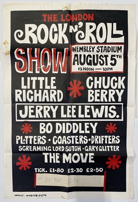 Lot 268 - ROCK N ROLL MEMORABILIA - 1972 WEMBLEY 'ROCK N ROLL SHOW' POSTERS, HANDBILL ETC.