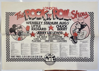 Lot 268 - ROCK N ROLL MEMORABILIA - 1972 WEMBLEY 'ROCK N ROLL SHOW' POSTERS, HANDBILL ETC.