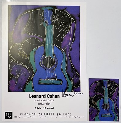 Lot 237 - LEONARD COHEN - A SIGNED EXHIBITION POSTER.