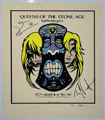 Lot 238 - QUEENS OF THE STONE AGE - SIGNED LIMITED EDITION POSTER PRINT.