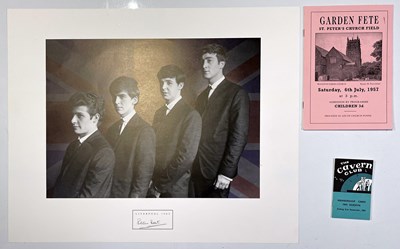 Lot 321 - THE BEATLES - PETE BEST SIGNED PRINT / REPRODUCTION MEMORABILIA.