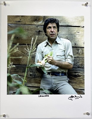 Lot 2200122 - LEONARD COHEN - JOHN ROWLANDS SIGNED PRINT.