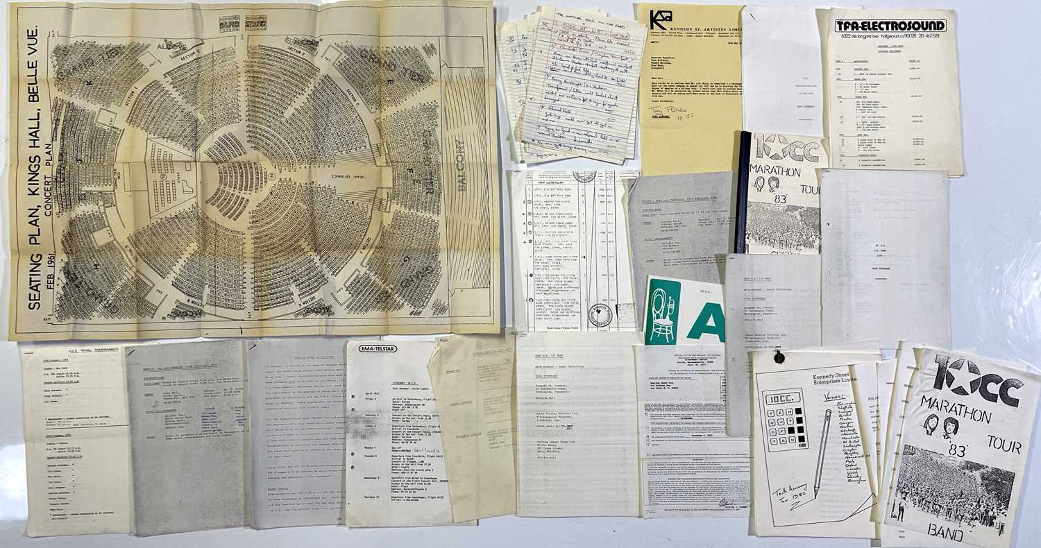 Lot 437 - 10CC - ORIGINAL TOUR EPHEMERA AND ITINERARIES ETC.