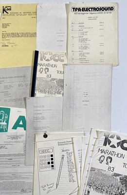 Lot 437 - 10CC - ORIGINAL TOUR EPHEMERA AND ITINERARIES ETC.