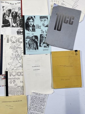 Lot 438 - 10CC - ORIGINAL 1970S TOUR ITINERARIES AND EPHEMERA.