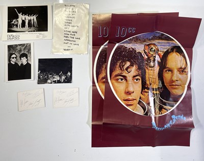 Lot 440 - 10CC - AUTOGRAPHS, POSTERS, SETLIST.