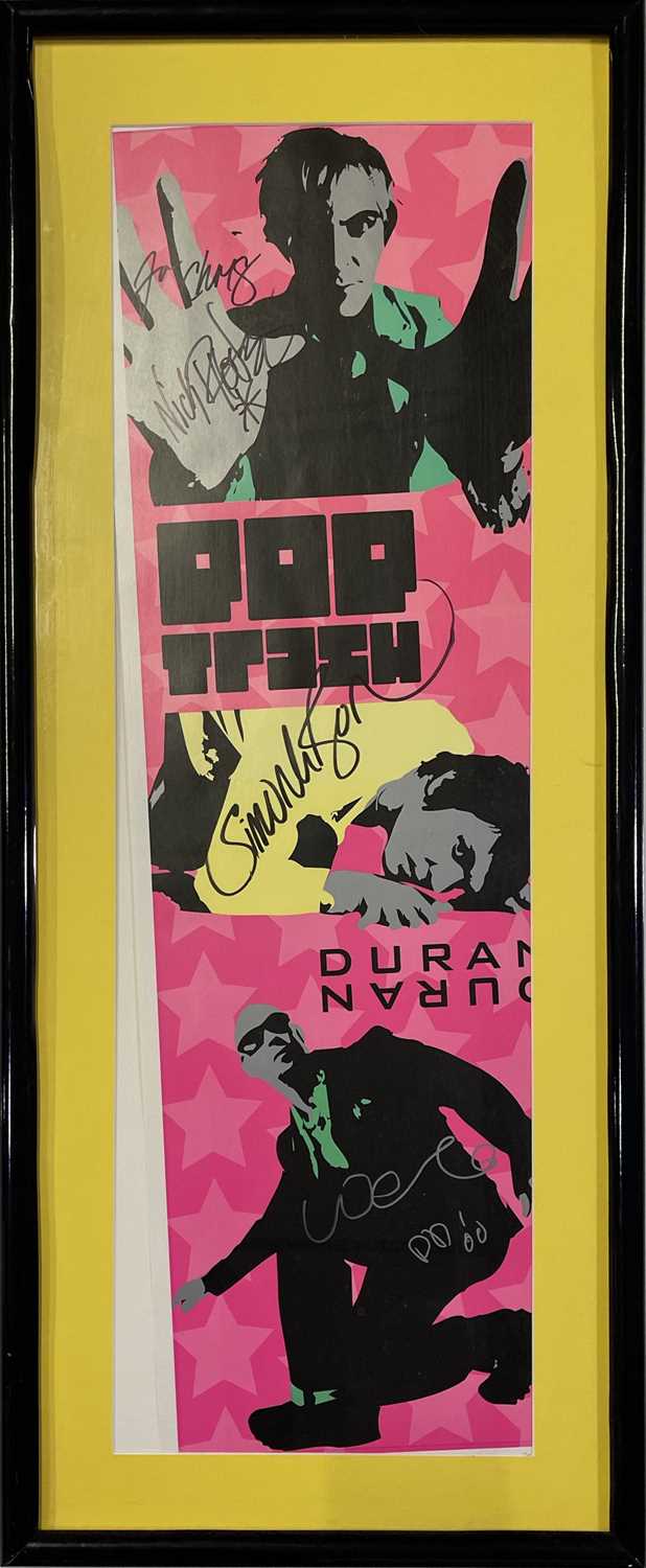 Lot 389 - DURAN DURAN - SIGNED POP TRASH POSTER.