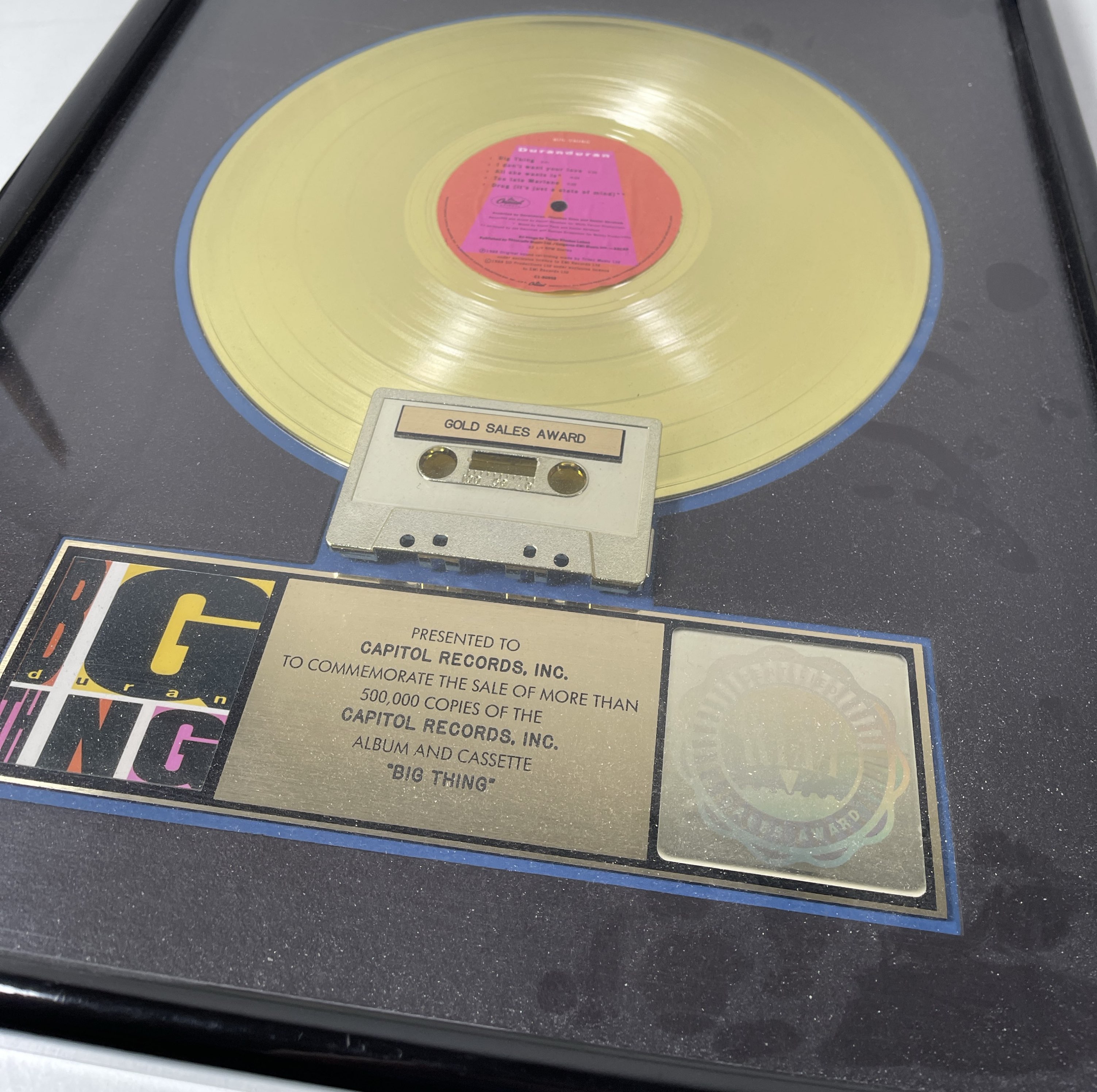 Lot 390 - DURAN DURAN - OFFICIAL US RIAA GOLD DISC