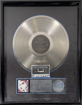 Lot 392 - DURAN DURAN INTEREST - ARCADIA RIAA PLATINUM AWARD.