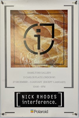 Lot 486 - DURAN DURAN - NICK RHODES - INTERFERENCE EXHIBITION POSTER -SIGNED.