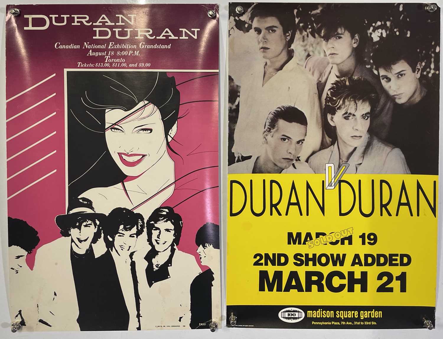 Lot 401 - DURAN DURAN - CONCERT POSTERS INC 1983 CANADA.