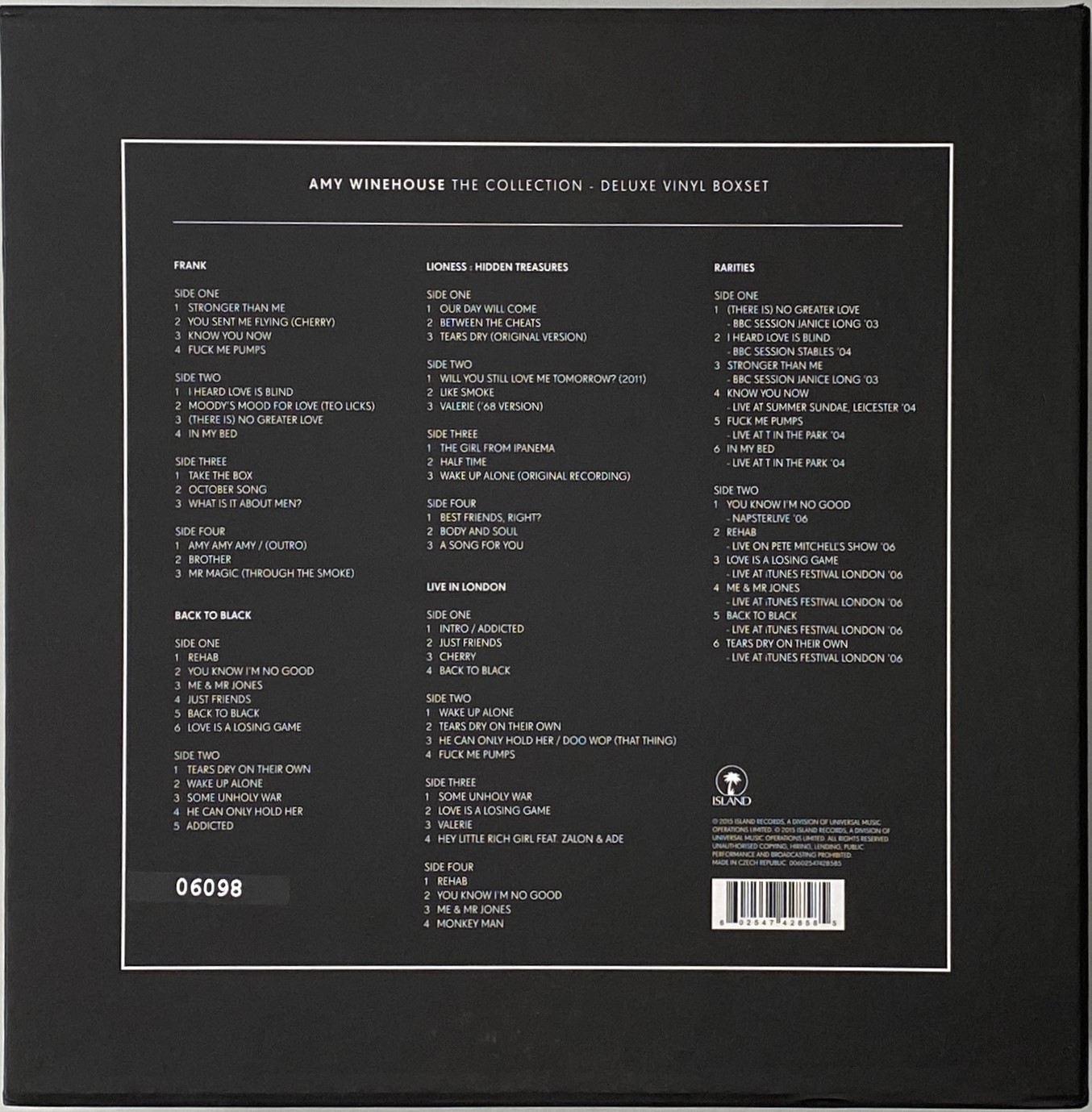 Lot 779 - AMY WINEHOUSE - LP / LP BOX SET COLLECTION
