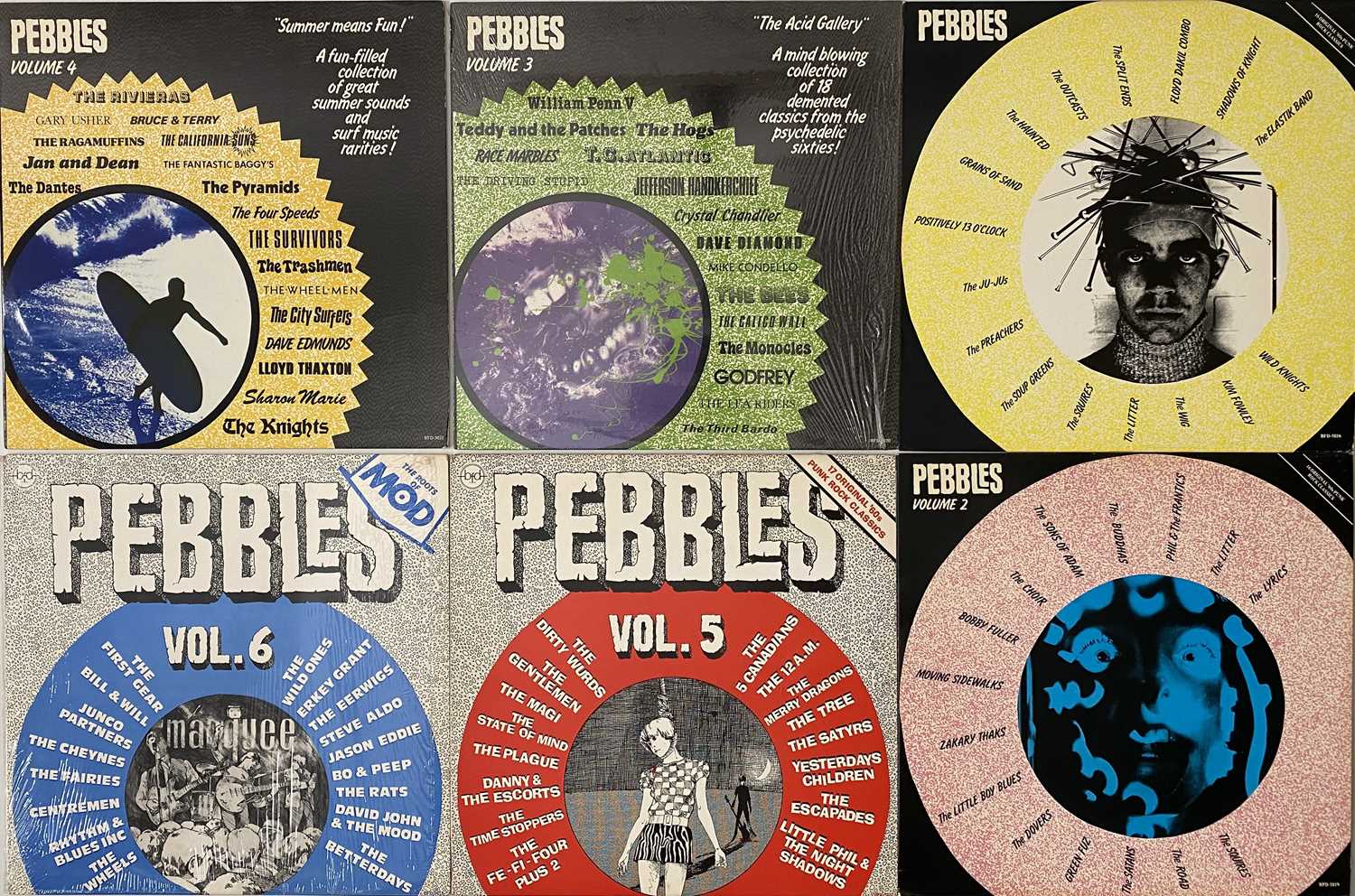 Lot 898 - PEBBLES - PSYCH/ GARAGE COMPILATION LPs (FIRST 28 VOLUMES)