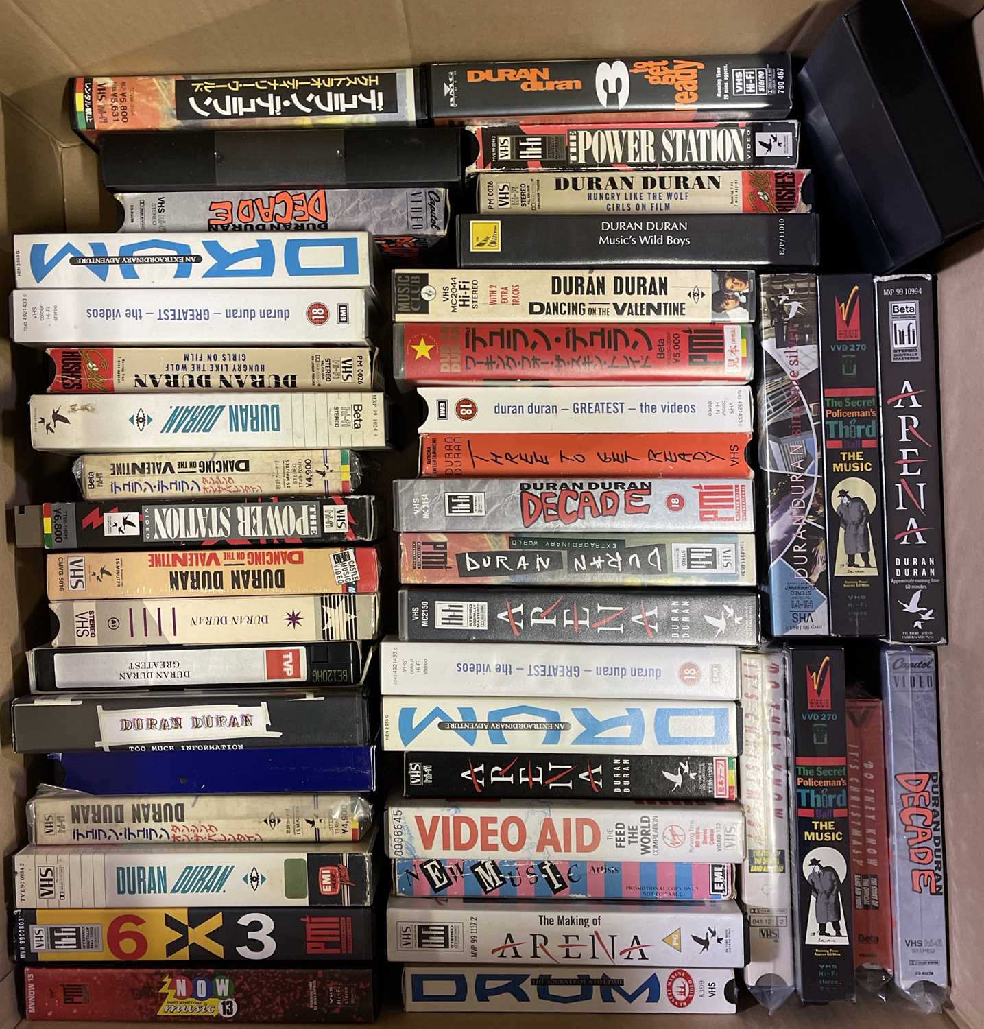 Lot 408 - DURAN DURAN - VHS COLLECTION INC 'WHITE