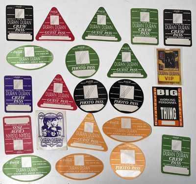 Lot 409 - DURAN DURAN - COLLECTION OF AAA/STAGE PASSES.