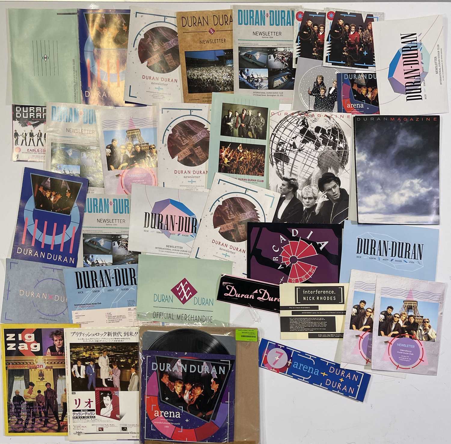 Lot 415 - DURAN DURAN - FAN CLUB MEMORABILIA.