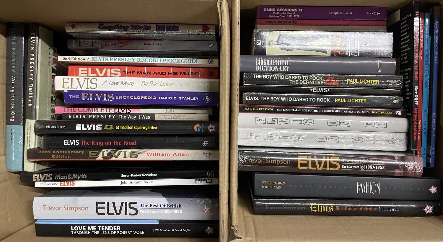 Lot 280 - ELVIS PRESLEY - COLLECTABLE BOOKS INC SOME BY JOSEPH TUNZI.