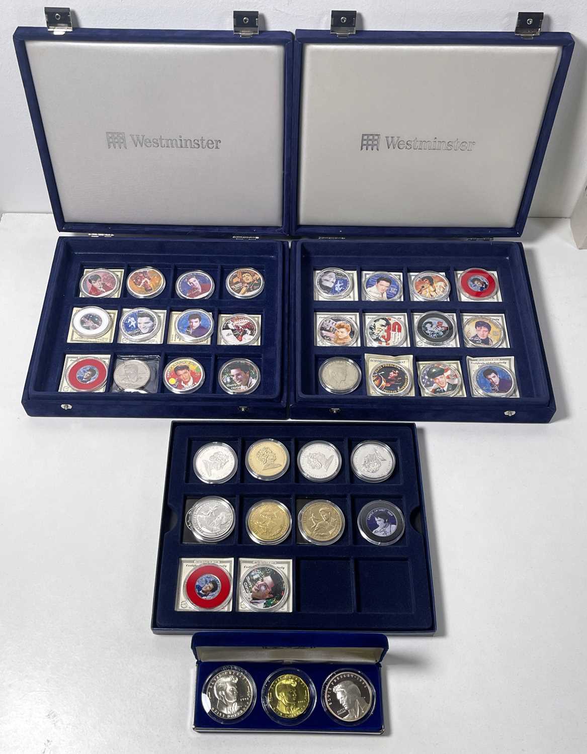 Lot 282 - ELVIS PRESLEY - COLLECTABLE SILVER COINS/DOLLARS.