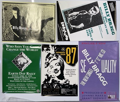 Lot 186 - BILLY BRAGG - CONCERT / PROMO POSTER COLLECTION.