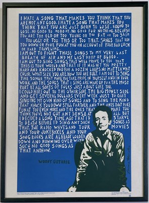 Lot 189 - WOODY GUTHRIE - 1979 POSTER.