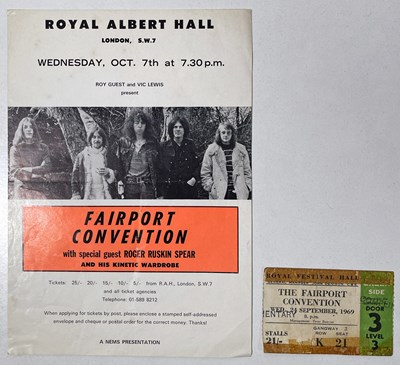 Lot 370 - FAIRPORT CONVENTION / NICK DRAKE - TICKET STUB AND HANDBILL.