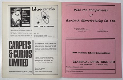 Lot 382 - JIMI HENDRIX - 1967 CONCERT PROGRAMME.