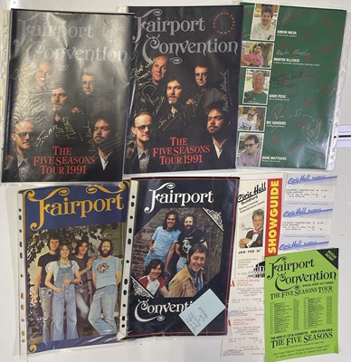 Lot 375 - FAIRPORT CONVENTION - COLLECTION OF C 1980S PROGRAMMES - MANY SIGNED.