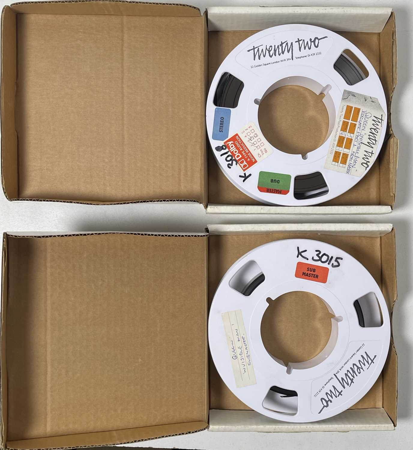 Lot 340 QUEEN 'INVISIBLE MAN' VIDEO TAPE REELS.