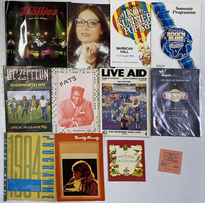 Lot 81 - PROGRAMME COLLECTION INC RARE AA NYE TICKET - ERIC CLAPTON.