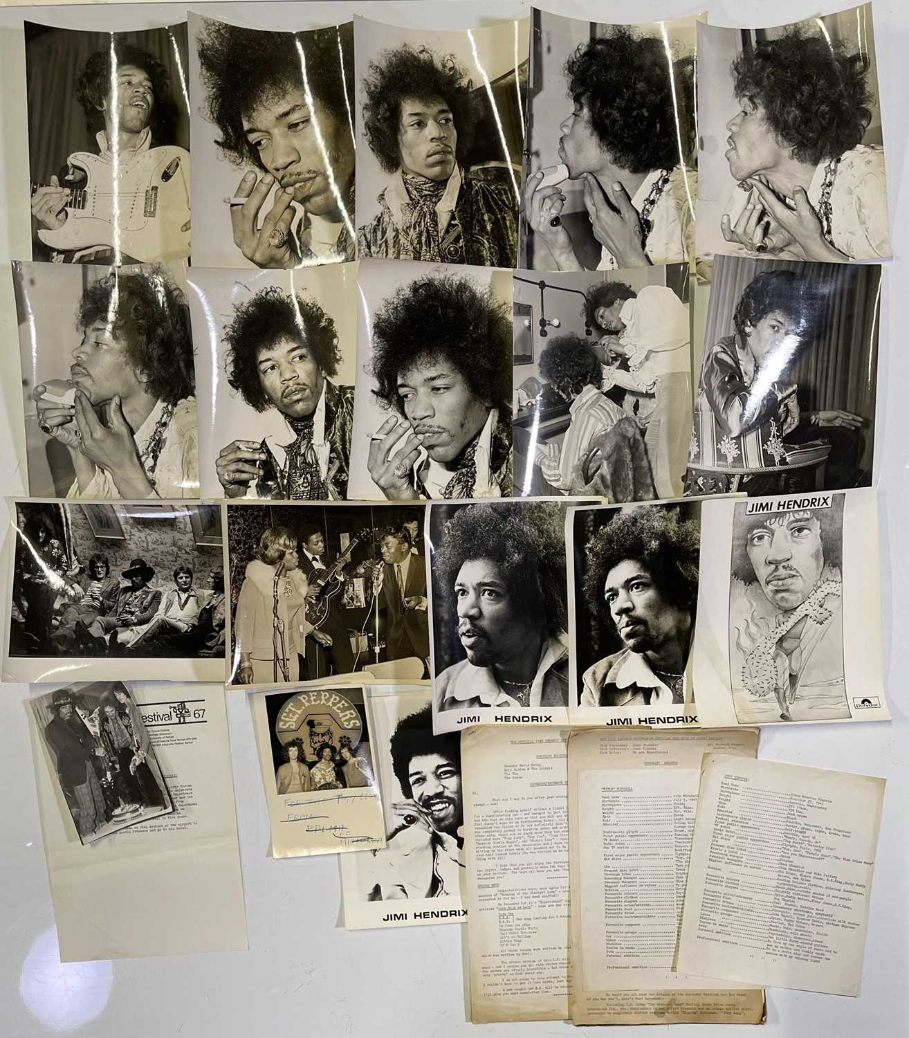 Lot 383 - JIMI HENDRIX - COLLECTION OF ORIGINAL PRESS/PROMO PHOTOGRAPHS INC BY HARRY GOODWIN.