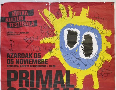 Lot 18 - A FULLY SIGNED PRIMAL SCREAM BILLBOARD.