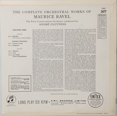 Lot 1151 - ANDRE CLUYTENS - RAVEL: COMPLETE ORCHESTRAL WORKS VOL. 2 (SAX 2477)