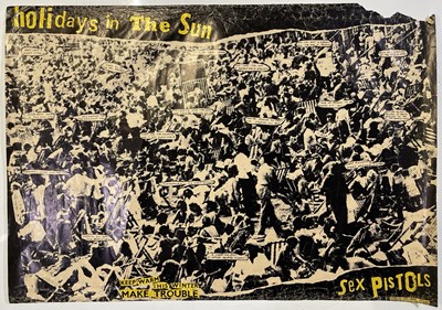 Lot 538 - SEX PISTOLS - HOLIDAYS IN THE SUN - ORIGINAL VIRGIN PROMO POSTER.