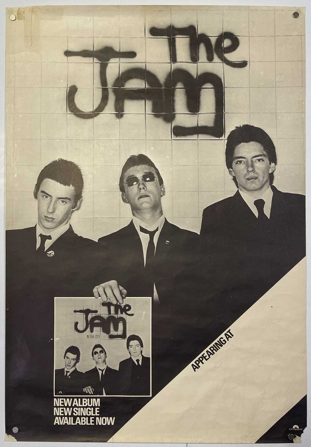 Lot 431 - THE JAM - ORIGINAL AND RARE 'IN THE CITY' BLANK TOUR POSTER.