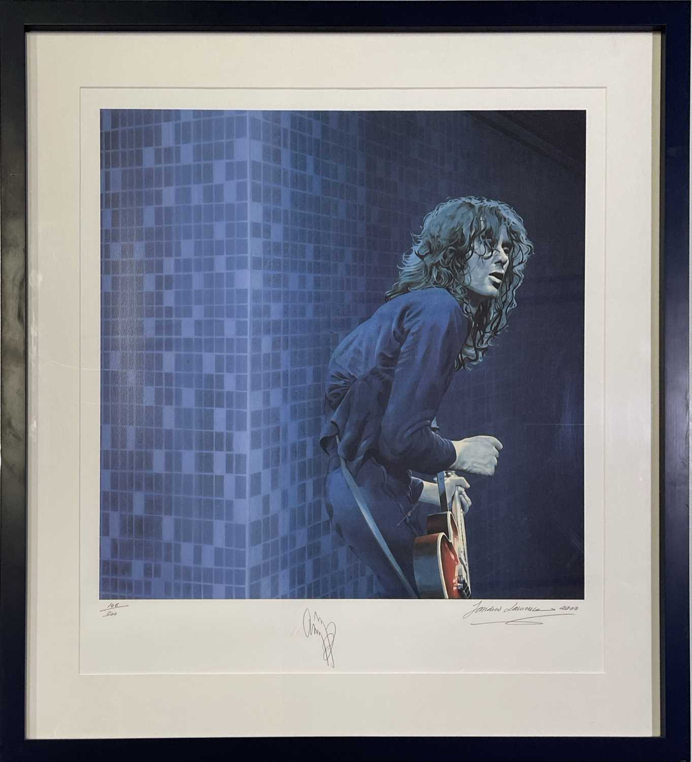 Lot 300 - LED ZEPPELIN - JIMMY PAGE SIGNED LIMITED EDITION DIGITAL ARTWORK.