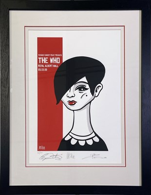 Lot 250 - THE WHO - ROGER DALTREY AND PETE MCKEE SIGNED LIMITED EDITION TEENAGE CANCER TRUST POSTER.