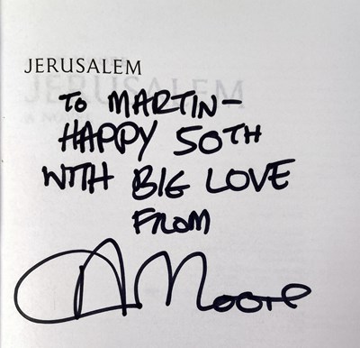 Lot 26 - ALAN MOORE - COLLECTABLE BOOKS INC JERUSALEM SIGNED.