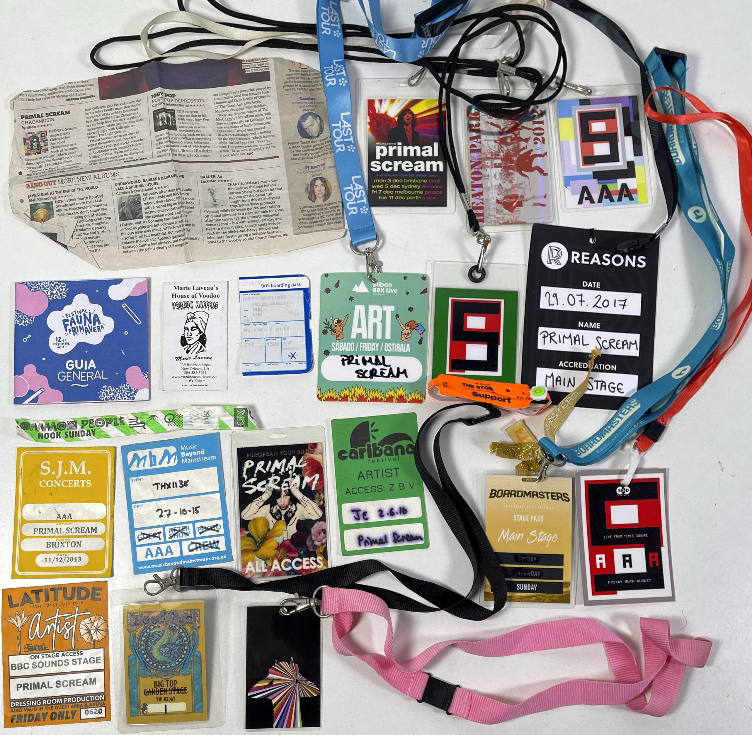 Pass Collection Record Example Lot 58 - STAGE/AAA PASS COLLECTION.