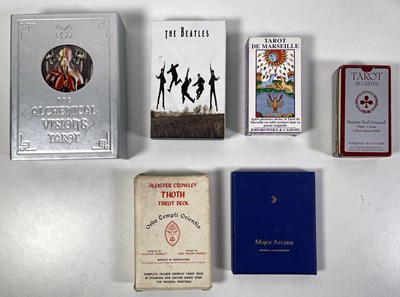 Lot 65 - TAROT / COLLECTABLE CARDS INC ALIESTER CROWLEY DECKS.