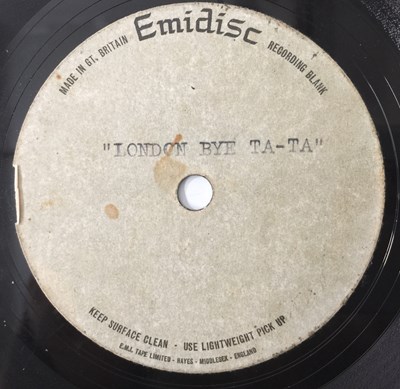 Lot 30 - DAVID BOWIE - LONDON BYE TA TA/ ANGEL ANGEL GRUBBY FACE 7" ACETATE (EMIDISC)