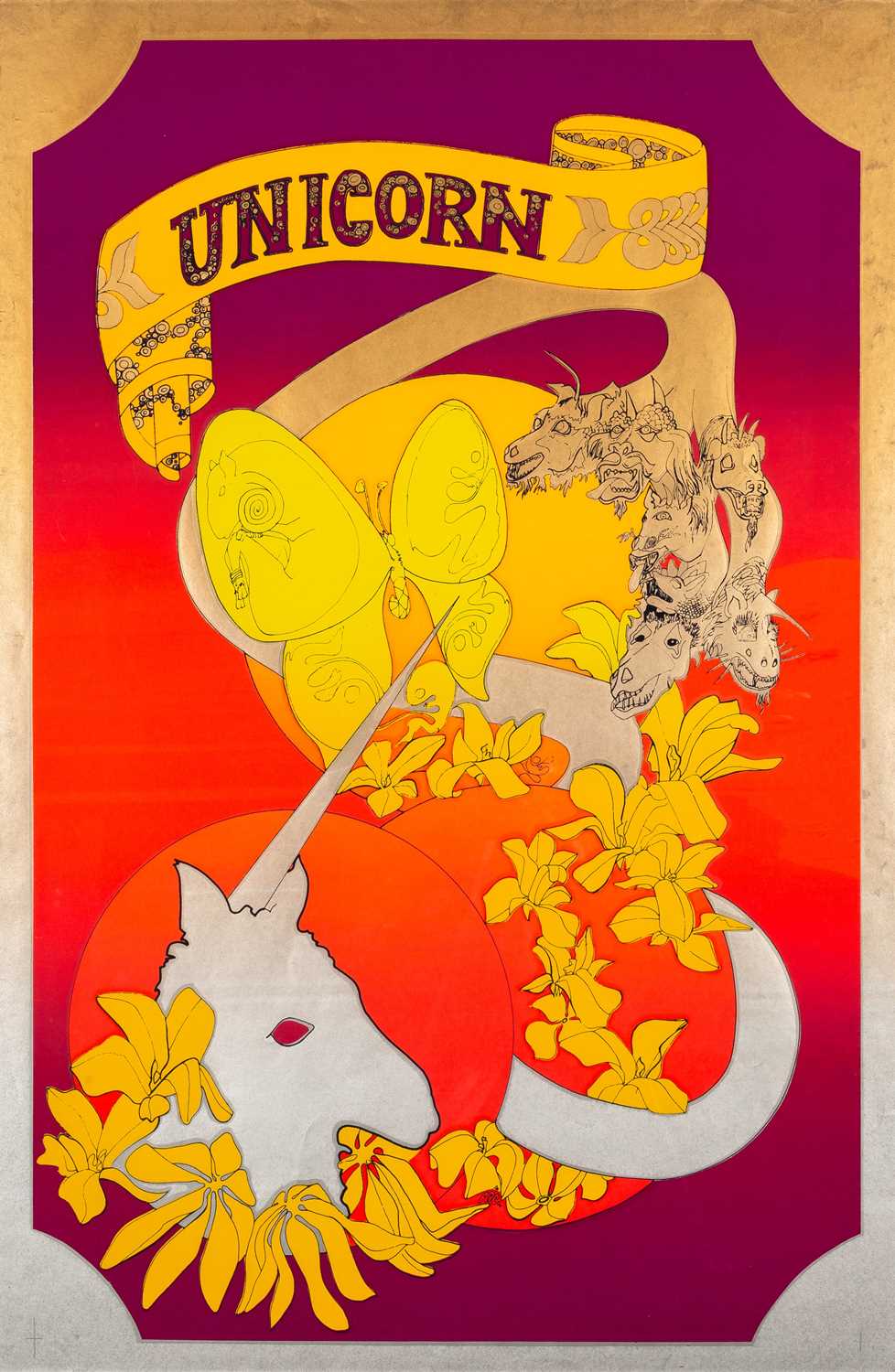 Lot 21 - BRITISH PSYCH - UNICORN BOOKSHOP BRIGHTON - ORIGINAL C 1967 POSTER.