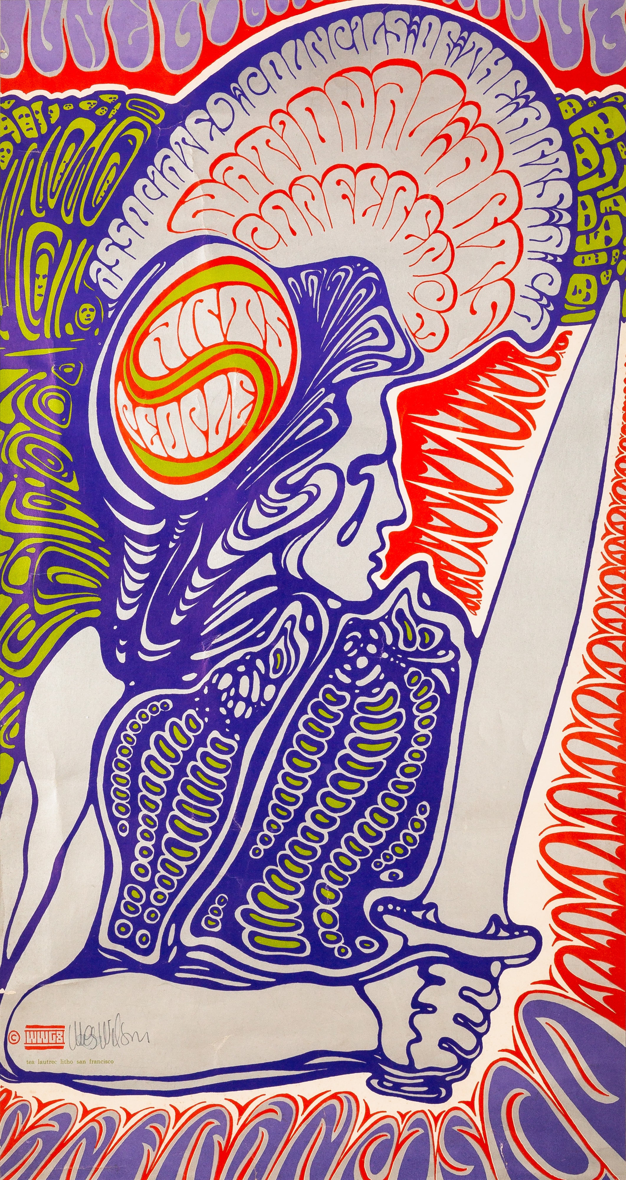 Lot 38 - WEST COAST PSYCHEDELIA - WES WILSON SIGNED