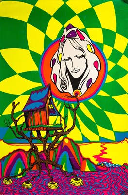 Lot 52 - BLACKLIGHT POSTERS - FIVE ORIGINAL 1970S DESIGNS INC VELVA PRINTS.