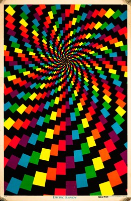 Lot 52 - BLACKLIGHT POSTERS - FIVE ORIGINAL 1970S DESIGNS INC VELVA PRINTS.