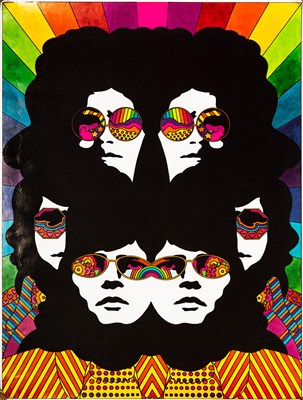 Lot 55 - PSYCHEDELIA - FOUR POSTERS IN STYLE OF JOHN ALCORN