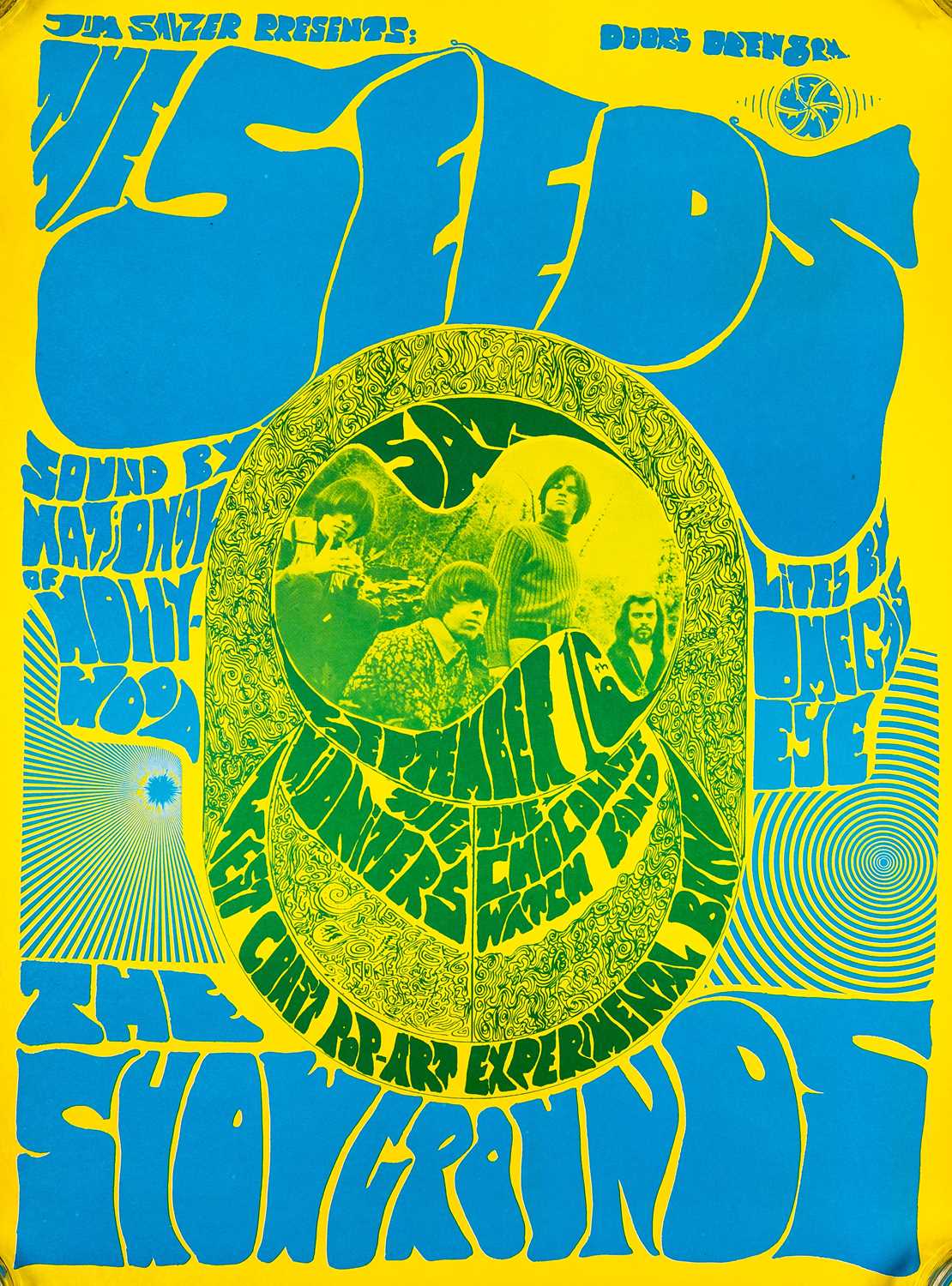 Lot 59 - THE SEEDS / JIM SALZER - 1968 CONCERT POSTER.